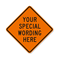 Custom Orange Black Diamond Template Parking Sign