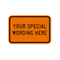 Custom Orange Black Horizontal Template Parking Sign