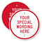 Customizable Circle Red Template Parking Sign