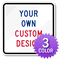 Personalized Square Shaped Sign With 3 Color Choices