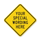 Custom Yellow Black Diamond Template Parking Sign