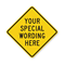 Customizable Diamond Yellow & Black Template Parking Sign