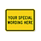 Custom Yellow Black Horizontal Template Parking Sign