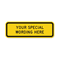 Customizable Horizontal Yellow & Black Template Parking Sign