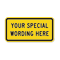 Customizable Horizontal Yellow & Black Template Parking Sign