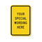 Custom Yellow Black Vertical Template Parking Sign