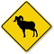 Bighorn Sheep Crossing Symbol Sign