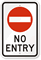 No Entry With Symbol Sign