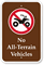 No Terrain Vehicles Campground Sign