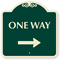 One Way Sign (with Right Arrow)