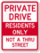 Private Driveway Residents Sign