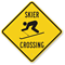 Skier Crossing Sign