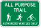 All Purpose Trail Authorized Vehicles Only Sign