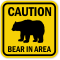 Bear In Area Sign