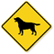 Black Lab Symbol Guard Dog Sign