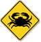 Crab Crossing Sign