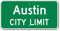 Custom Austin City Limit Sign