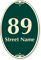 Customizable Street Name and Number Signature Sign