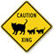 Family Of Cat Caution Xing Sign