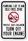 Protect Our Children Turn Off Engine Sign