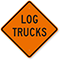 Log Trucks Logging Operation Sign