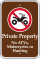 Private Property No Atvs, Motorcycles Or Hunting Sign