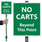 No Carts Beyond This Point Lawn Sign