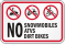 No Snowmobiles, ATVs, Dirt Bikes Sign