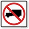 No Trucks (graphic only) Aluminum Traffic Sign