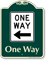 One Way Signature Sign, Left Arrow