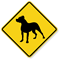 Pit Bull Symbol Guard Dog Sign