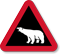 Polar Bear Crossing Symbol Sign