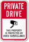Private Drive, Property Under Video Surveillance Sign