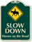 Slow Down Horse On The Road Signature Sign
