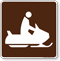 Snowmobiling Symbol Sign For Campsite
