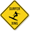 Surfer Xing Crossing Sign