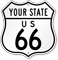 US Custom State Route Marker Shield Sign