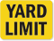 Yard Limit Railroad Sign