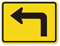 Left Directional Arrow Sharp Turn Traffic Sign