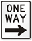 Right Arrow One Way Sign Symbol