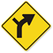 Right Curve And Side Road Sharp Turn Sign