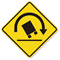 Truck Rollover Warning Symbol - Sharp Right Turn Sign