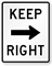 Keep Right Road Traffic Sign Symbol