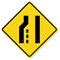 Left Lane Ends (Symbol) - Traffic Sign