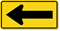 One Direction (Large Left Arrow Symbol) Sign