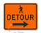 Pedestrian Detour Arrow Traffic Sign with Arrow