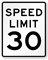 Speed Limit 30 For Road Traffic Sign