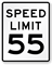 55 Speed Limit Sign