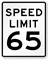 65 Speed Limit Sign